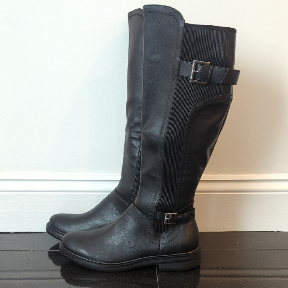 Women's Knee High Black Riding Boots - size 8.5